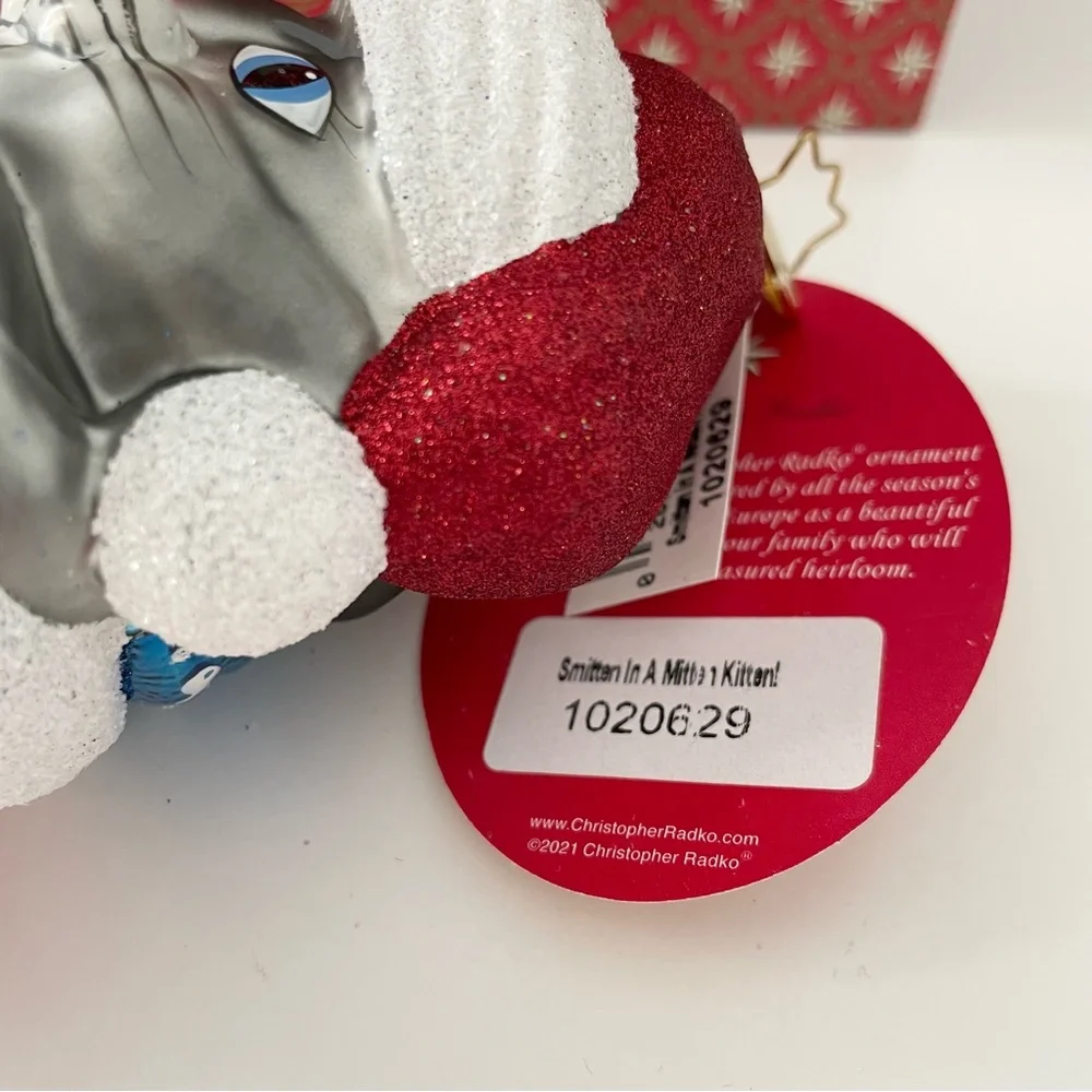 Smitten in a Mitten Kitten Ornament by Christopher Radko